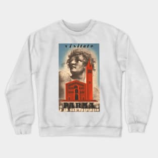 Parma, Italy - Vintage Travel Poster Design Crewneck Sweatshirt